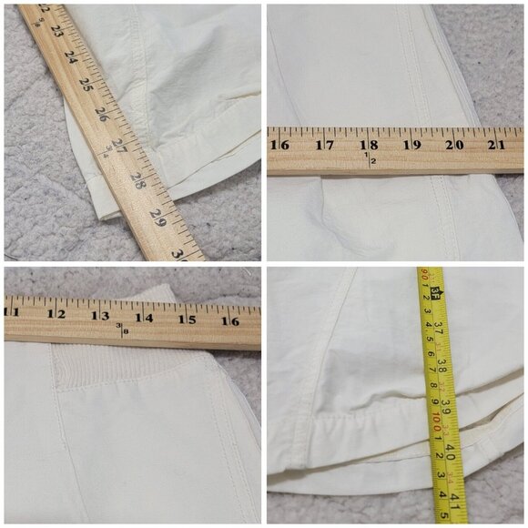 Free People Fp Movement Womens White Mesmerize Me Solid Cargo Pants Size L - Picture 12 of 13